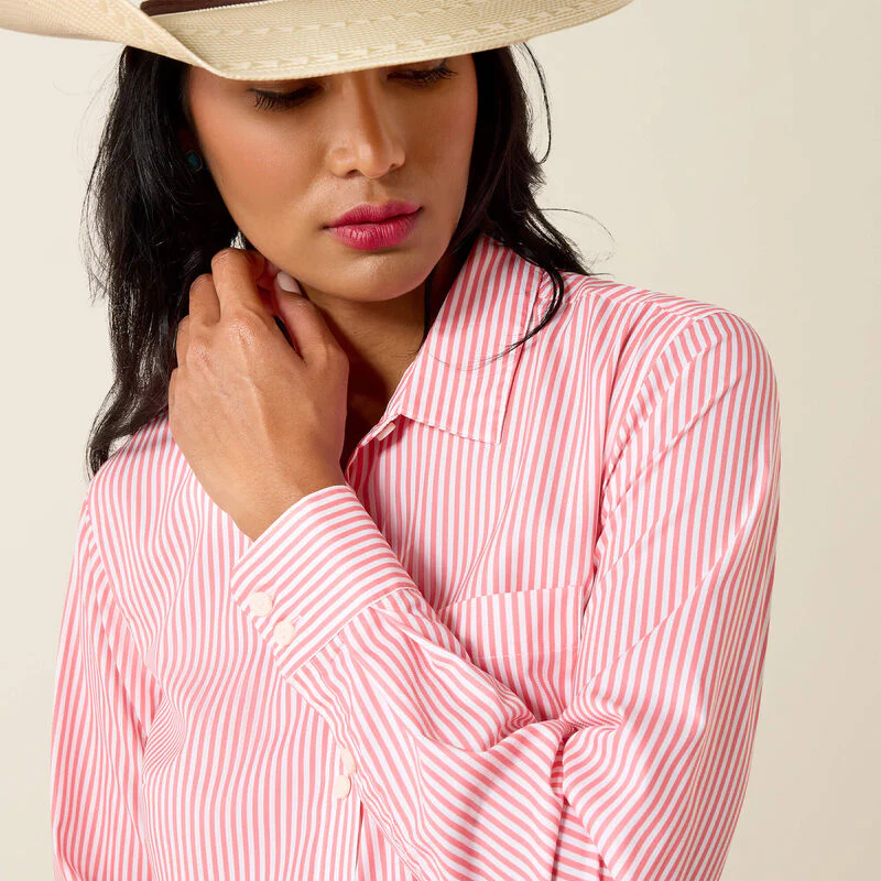 Ariat Women's Kirby Pro Long Sleeve Shirt - Stripe - Image 3