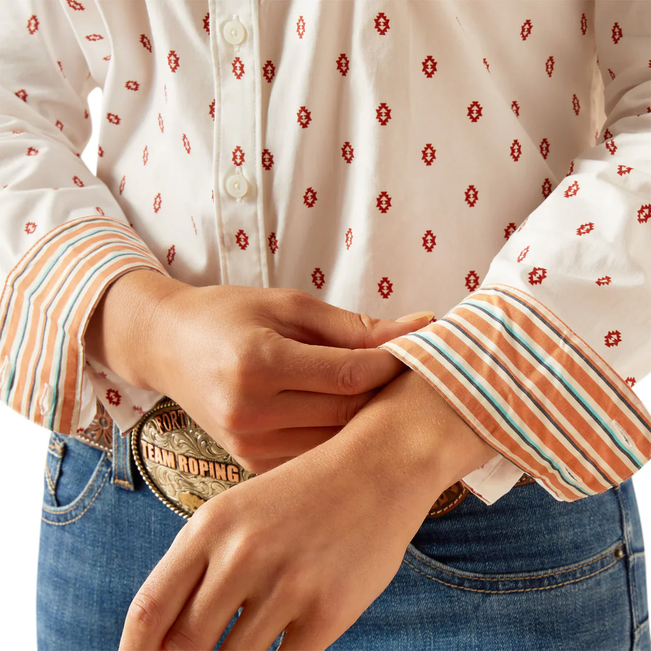 Ariat Women's Kirby Stretch Long Sleeve Shirt - Kai Ditsy - Image 3