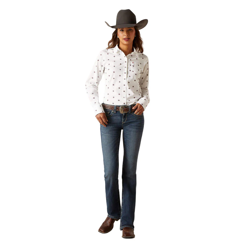 Ariat Women's Kirby Stretch Shirt - Thunderbird Print - Image 3
