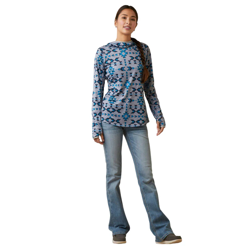 Ariat Women's Laguna Hoodie - Riverton Print - Image 4