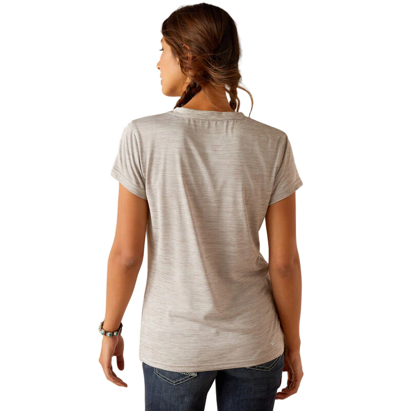 Ariat Women's Laguna Logo Short Sleeve Baselayer - Alloy - Image 2