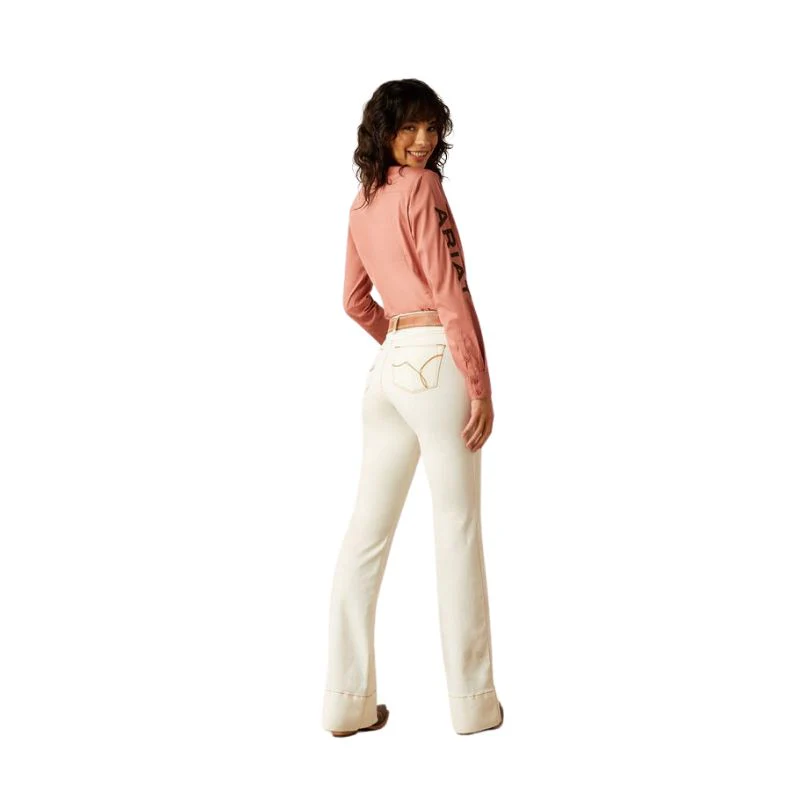 Ariat Women's Larissa Slim Jean - Ecru - Image 3