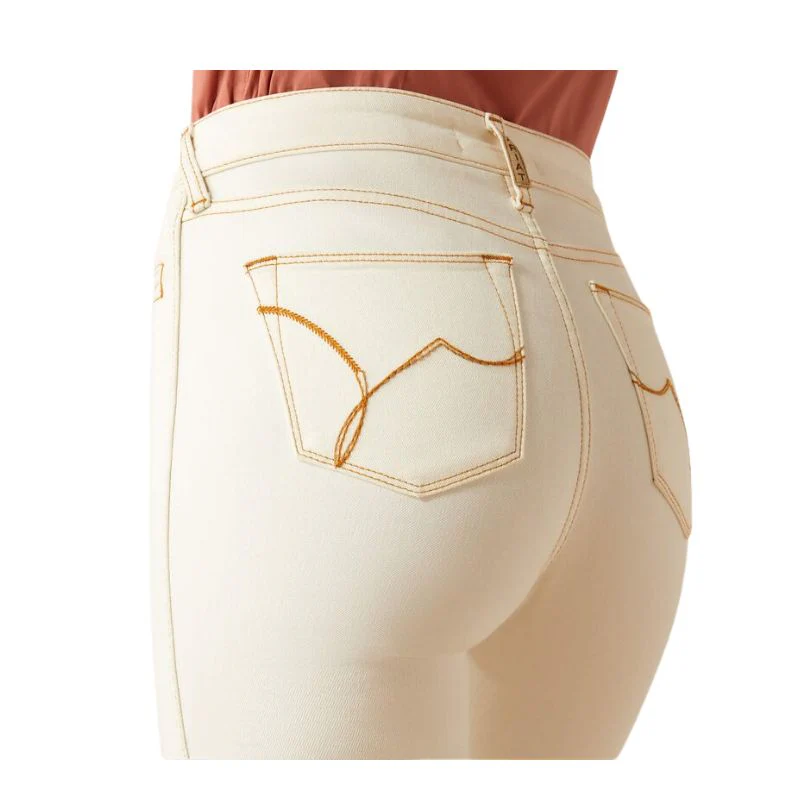 Ariat Women's Larissa Slim Jean - Ecru - Image 4