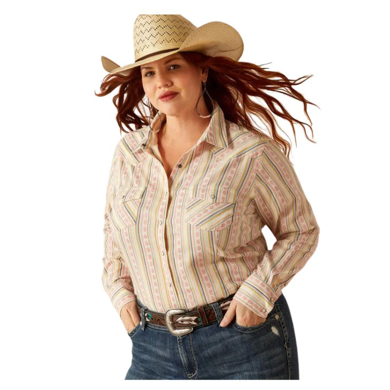 Ariat Women's Long Sleeve Alyssa Shirt- Carnation Dobby - Image 2