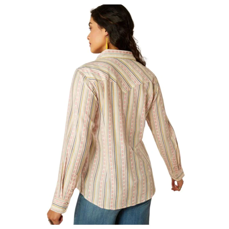 Ariat Women's Long Sleeve Alyssa Shirt- Carnation Dobby - Image 3