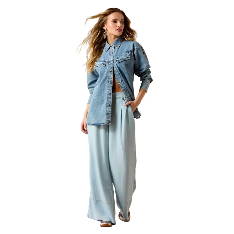 Ariat Women's Long Sleeve Charleston Shirt - Indigo Wash - Image 3