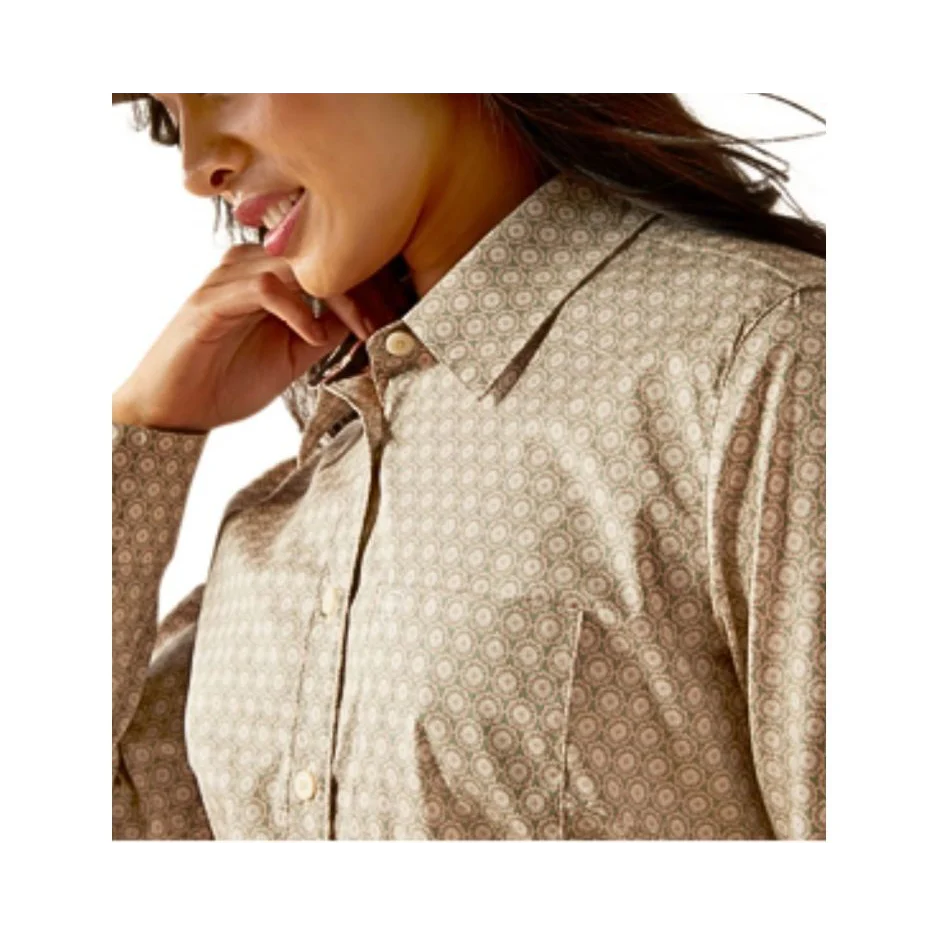 Ariat Women's Long Sleeve Kirby Stretch Shirt- Caidan Sea Spray - Image 3