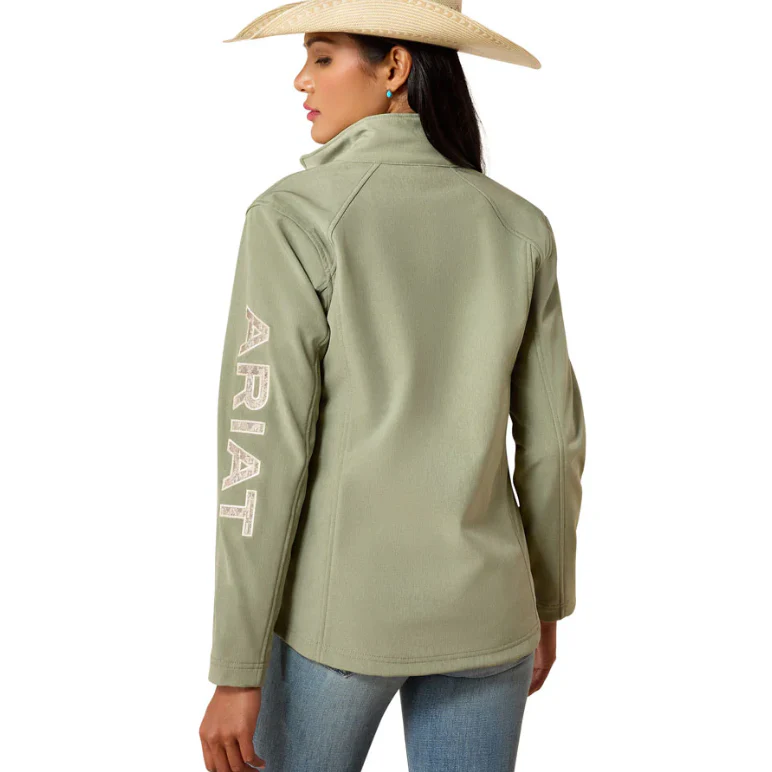 Ariat Women's Long Sleeve Logo Jacket- Sea Spray Heather - Image 2
