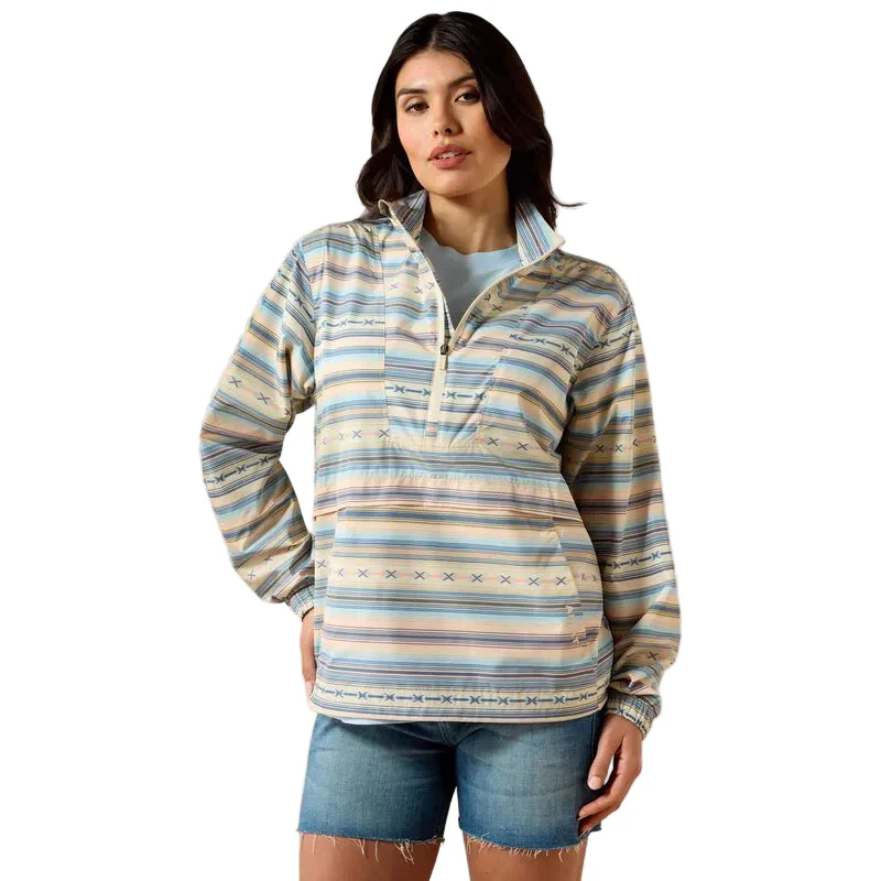 Ariat Women's Long Sleeve Whisper Pullover Jacket - Sunset Serape Stripe