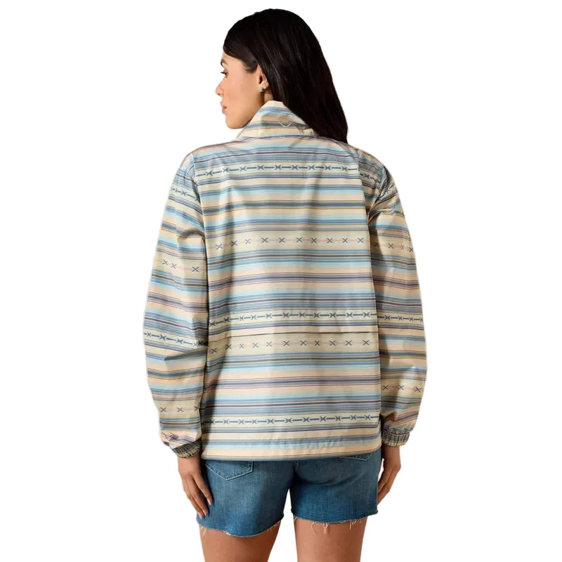 Ariat Women's Long Sleeve Whisper Pullover Jacket - Sunset Serape Stripe - Image 2