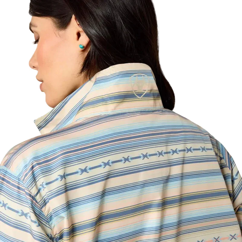 Ariat Women's Long Sleeve Whisper Pullover Jacket - Sunset Serape Stripe - Image 3