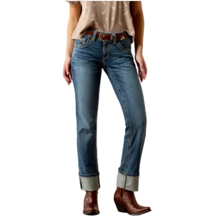 Ariat Women's Mid Rise Estelle Straight Leg Jeans - Canadian