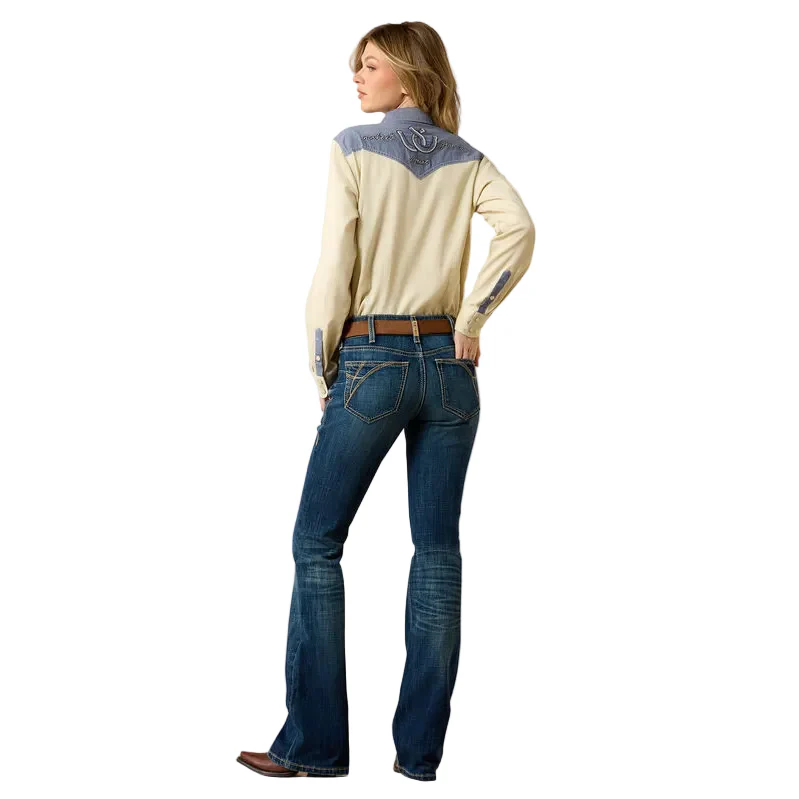 Ariat Women's Mid Rise Fiona Boot Cut Jeans - Istanbul - Image 2