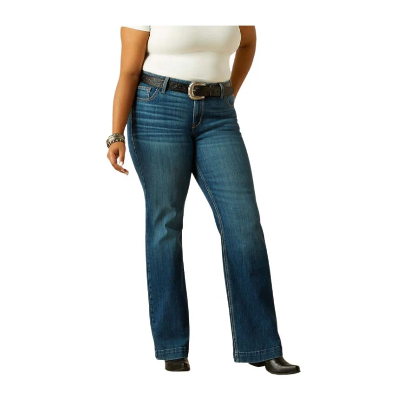Ariat Women's Mid Rise Hasley Slim Trouser Jeans- Vermont - Image 3