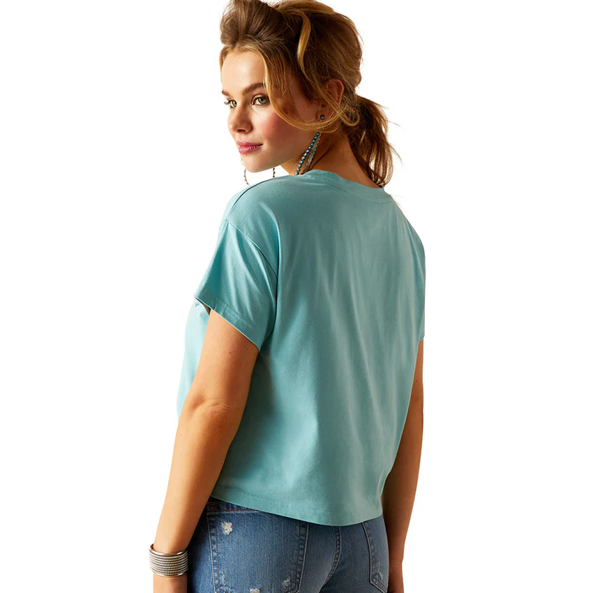 Ariat Women's Mills Short Sleeve T-Shirt - Marine Blue - Image 2