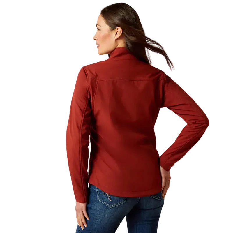 Ariat Women's New Team Softshell Jacket - Fired Brick - Image 2