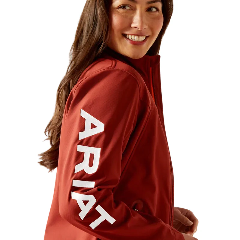 Ariat Women's New Team Softshell Jacket - Fired Brick - Image 4