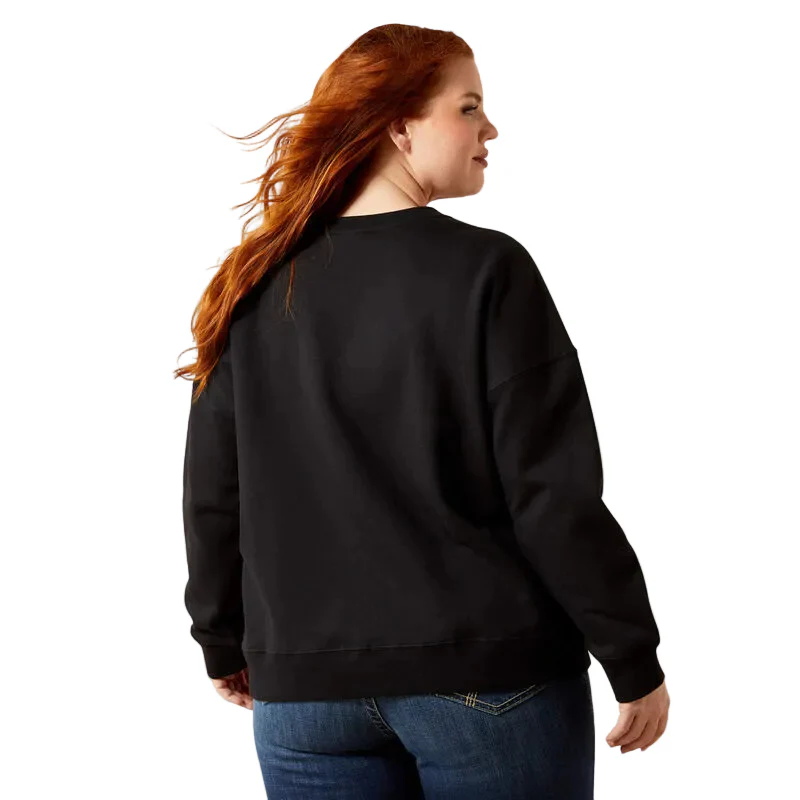 Ariat Women's Outlaw Oversized Sweatshirt - Black - Image 2