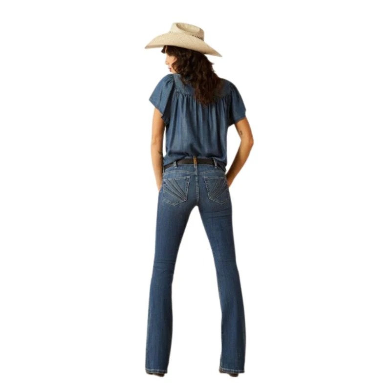 Ariat Women's Perfect Rise Christine Flare Jeans- Siren - Image 2