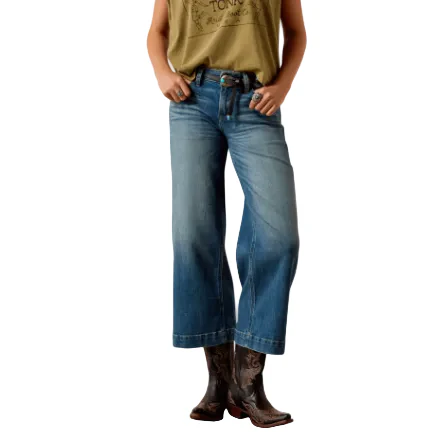 Ariat Women's Perfect Rise Jazine Wide Leg Crop Jeans - Albuquerque