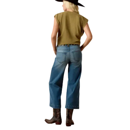 Ariat Women's Perfect Rise Jazine Wide Leg Crop Jeans - Albuquerque - Image 2