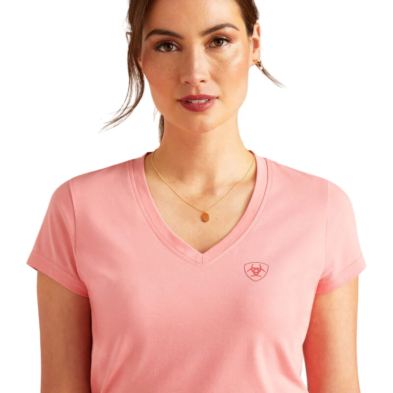 Ariat Women's Petal Front T-Shirt - Flamingo Plume - Image 5