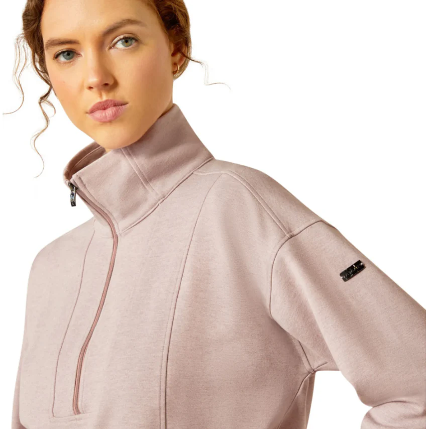 Ariat Women's Ryeland 1/2 Zip Sweatshirt - Purple Dove - Image 3