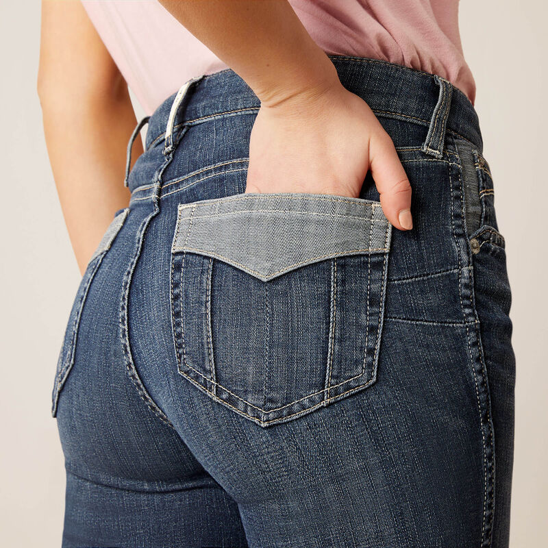 **Ariat Women's REAL High Rise Doba Flare Jeans - Missouri**FINAL SALE** - Image 4