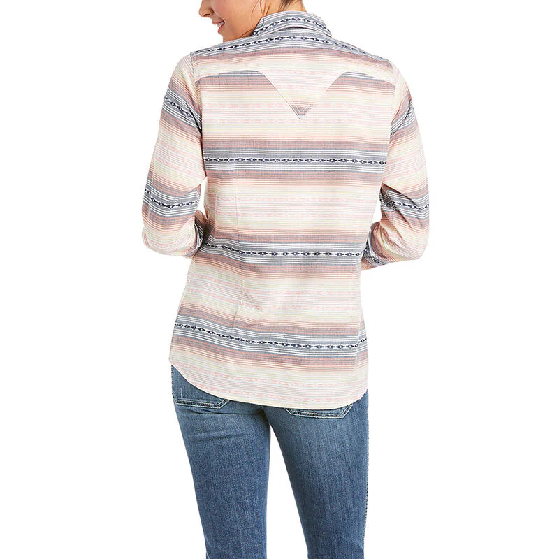 Ariat Women's Real Radiant LS Shirt Orange Glaze - Image 2