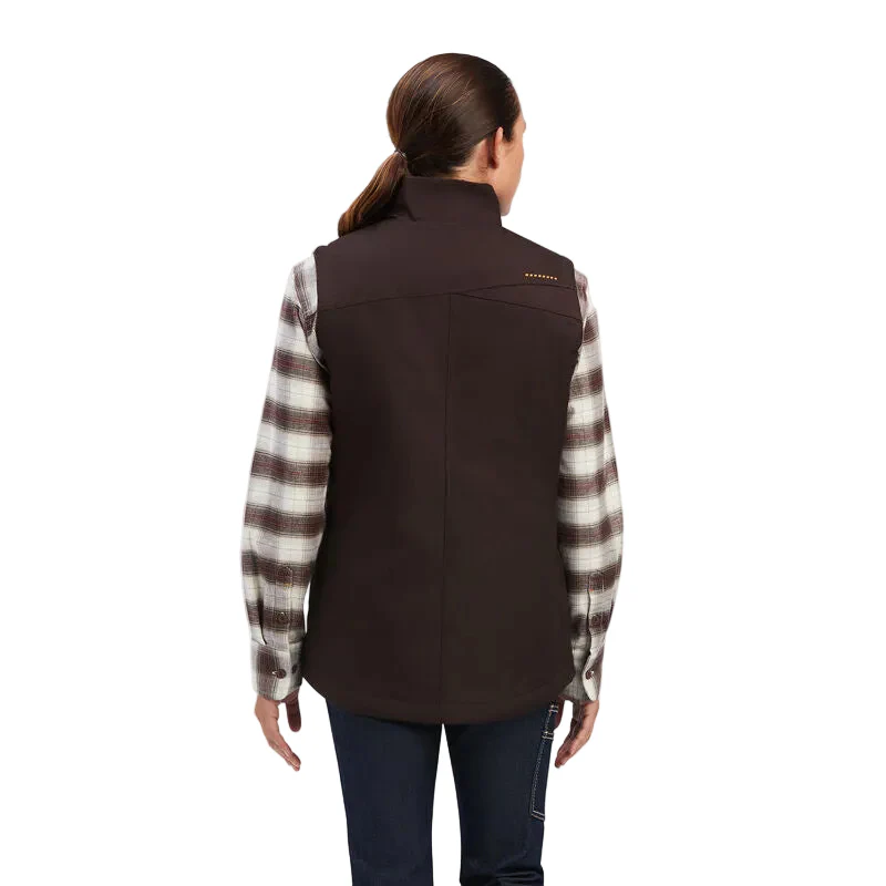 Ariat Womens Rebar DuraCanvas Insulated Vest Mole - Image 2