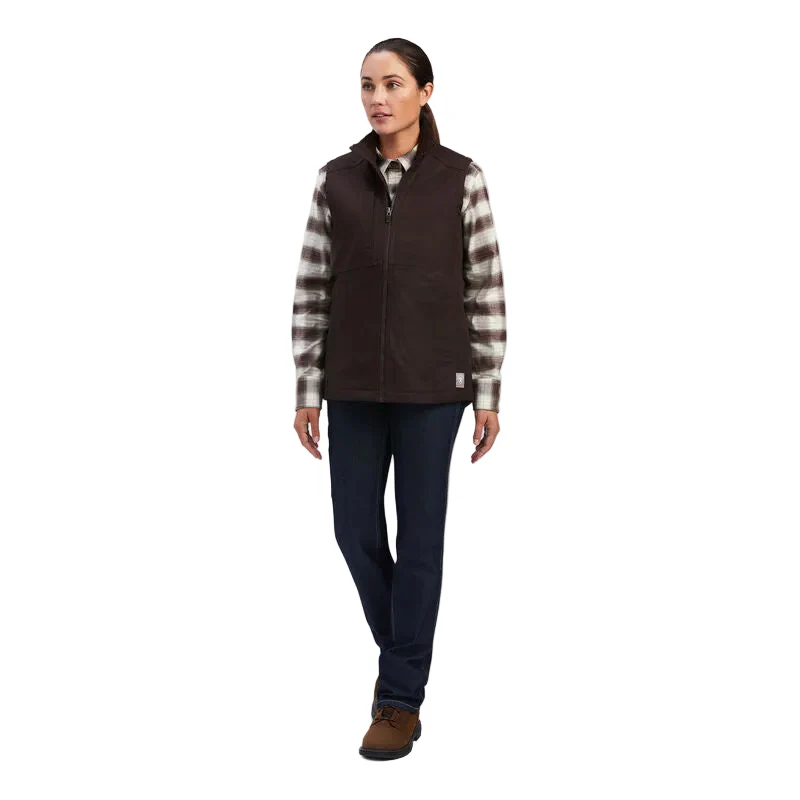 Ariat Womens Rebar DuraCanvas Insulated Vest Mole - Image 4