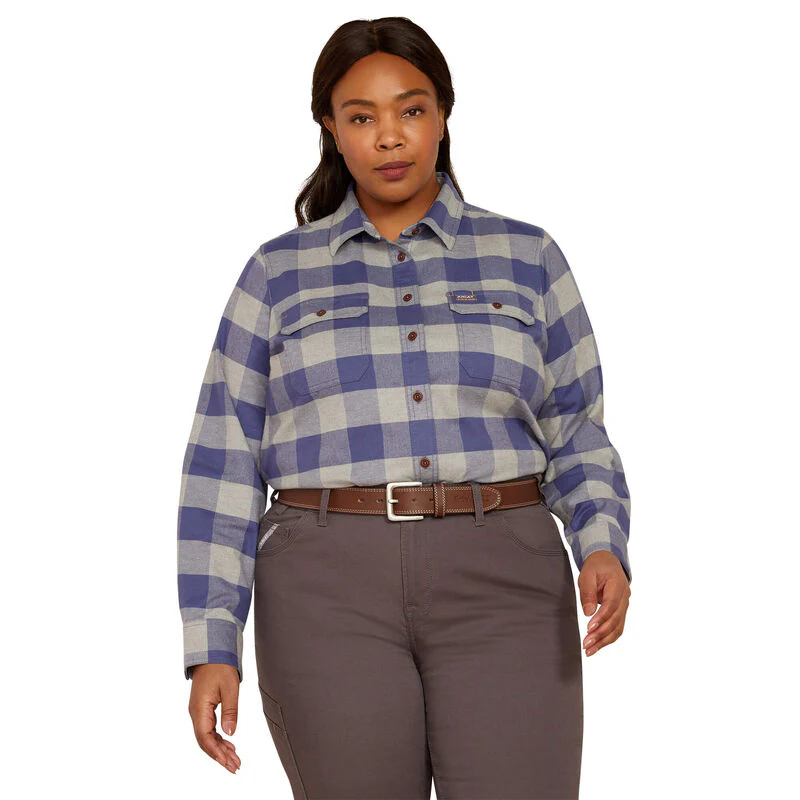 Ariat Women's Rebar DuraStretch Flannel Tunic - Multiple Colours - Image 2