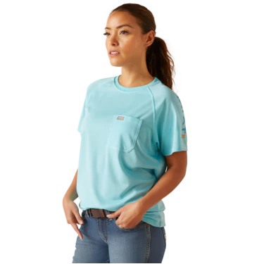 Ariat Women's Rebar Heat Fighter T-Shirt - Arctic Blue