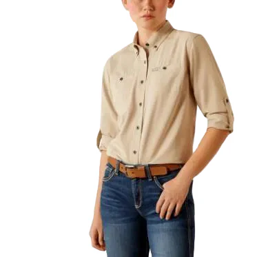 Ariat Women's Rebar Made Tough 360 Airflow Durastretch Work Shirt - Image 3