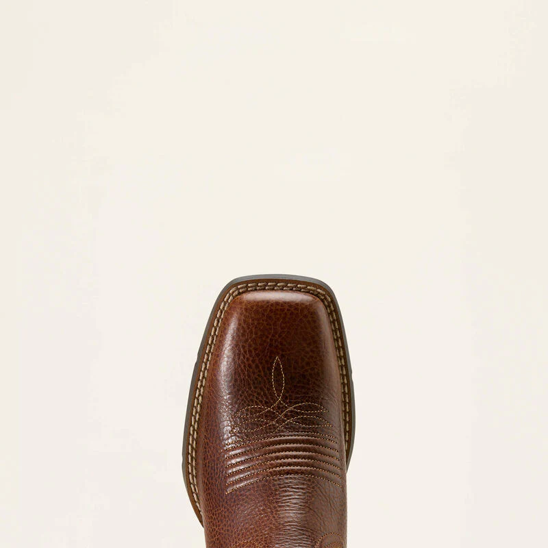 Ariat Women's Round Up Holly Wide Square Toe Western Boot- Brown/ Metallic Sea - Image 5