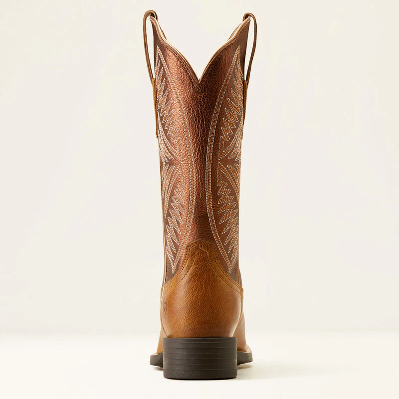 Ariat Women's Round Up Ruidoso Western Boots - Pearl/Burnished Chestnut - Image 5