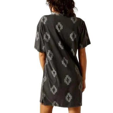 Ariat Women's Short Sleeve Isela Tee shirt Dress - Isela Southwest Print - Image 2