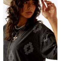 Ariat Women's Short Sleeve Isela Tee shirt Dress - Isela Southwest Print - Image 3