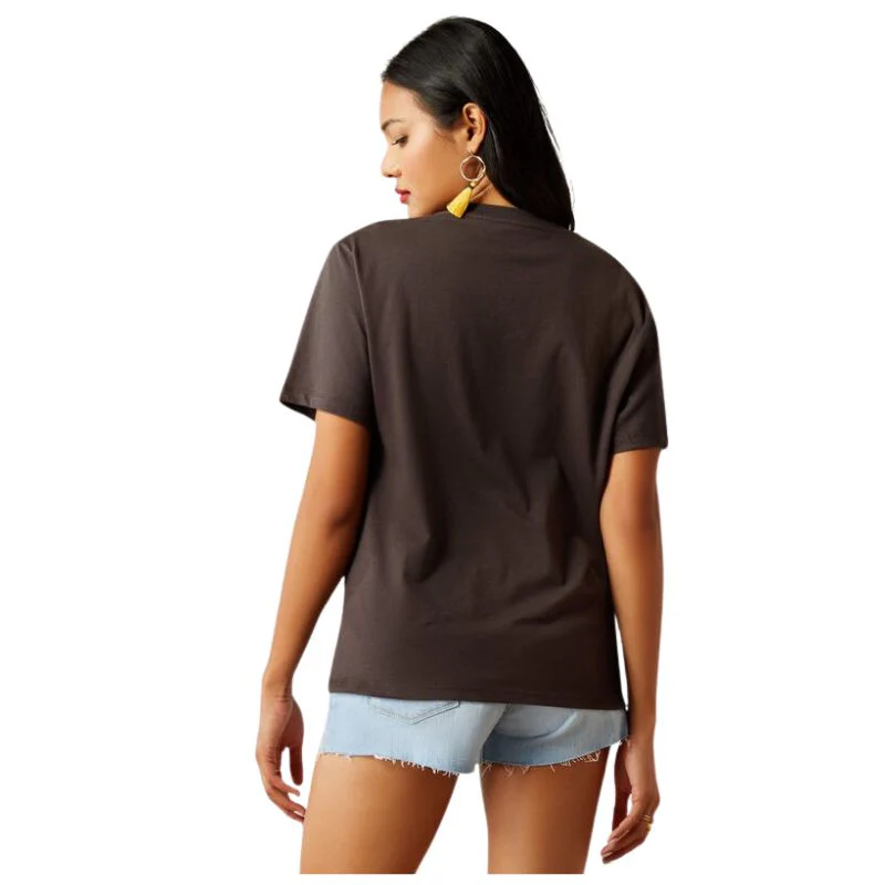 Ariat Women's Short Sleeve No Roads Tee Shirt- Vintage Black - Image 2