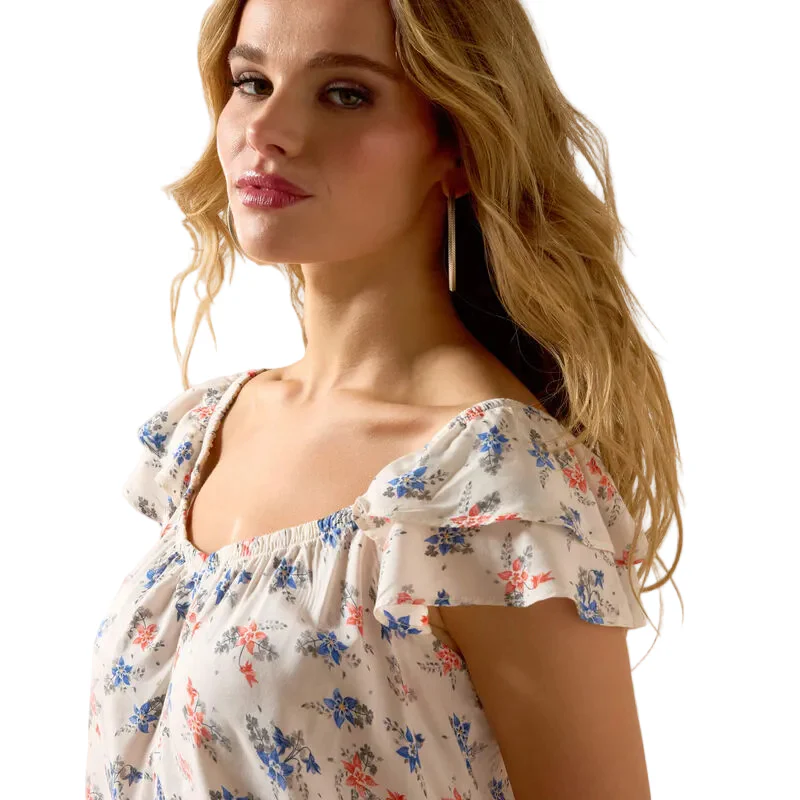 Ariat Women's Sleeveless Lynn Shirt - Floral Print - Image 3