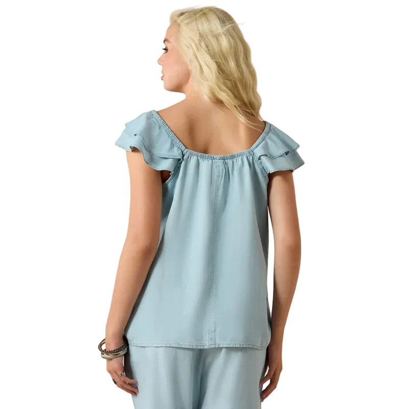 Ariat Women's Sleeveless Lynn Shirt - Indigo Wash - Image 2