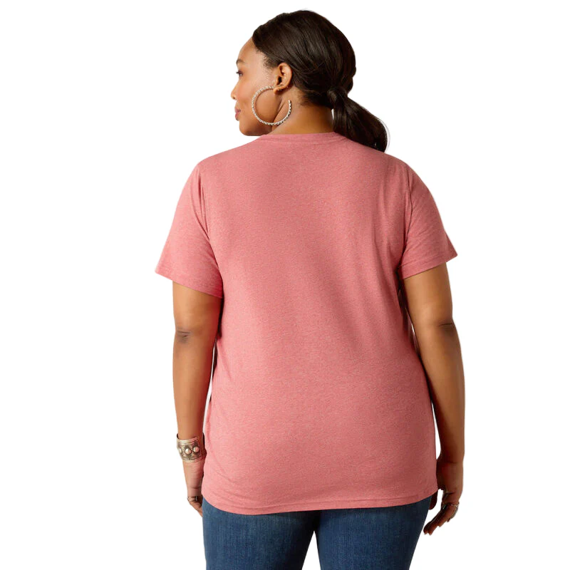 Ariat Women's Souvenir Short Sleeve T-Shirt - Garnet Heather - Image 4