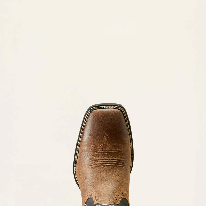 Ariat Men's Sport Wide Square Toe Western Boots - Barley Brown/Matte Black - Image 4