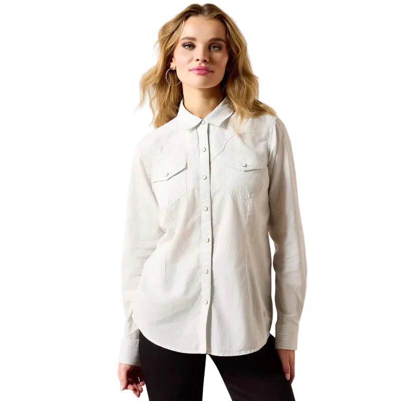 Ariat Women's Stella Western Long Sleeve Snap Shirt - Rope Stripe