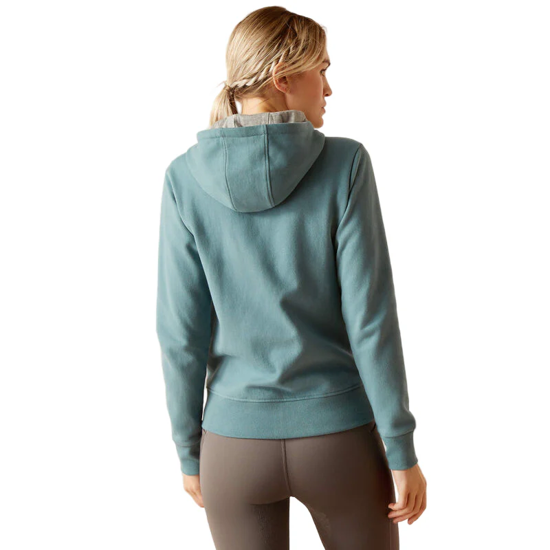 Ariat Women's Team Full Zip Hoodie - North Atlantic - Image 2