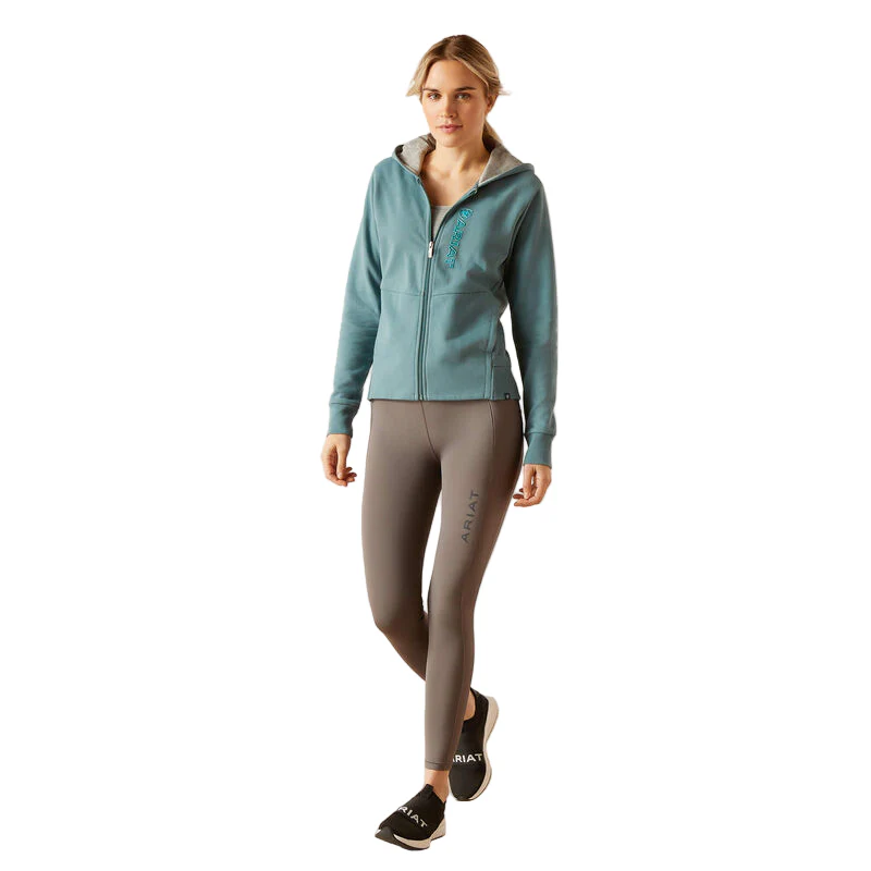 Ariat Women's Team Full Zip Hoodie - North Atlantic - Image 3