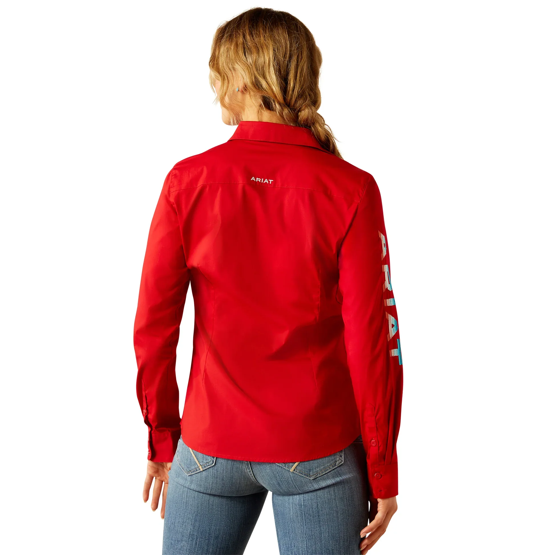 Ariat Women's Team Kirby Stretch Shirt - Equestrian Red - Image 4