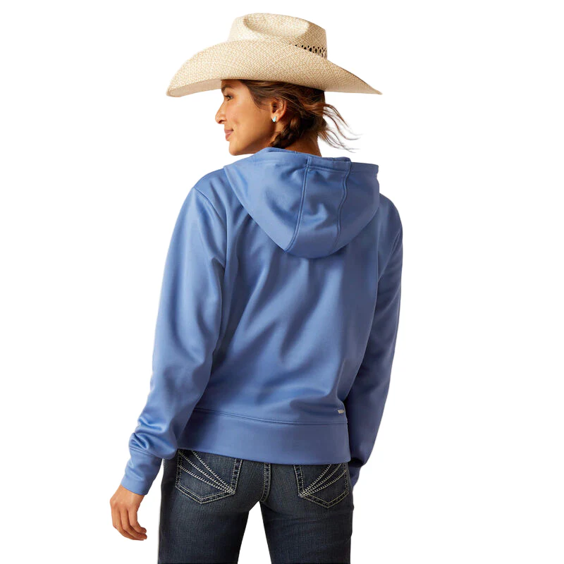 Ariat Women's Tek 1/2 Zip Hoodie - Dutch Blue - Image 2