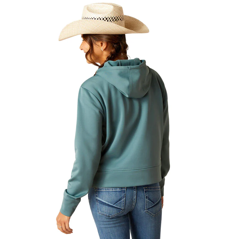 Ariat Women's TEK 1/2 Zip Hoodie - North Atlantic - Image 2