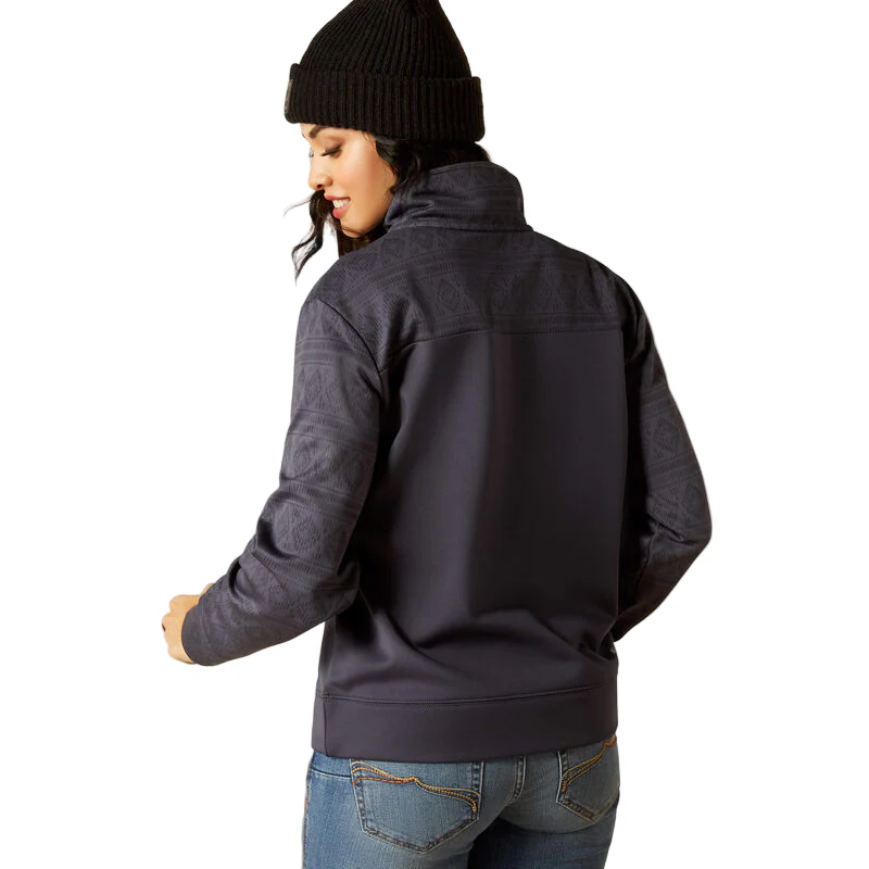 Ariat Women's TEK Fleece Partial Zip Sweatshirt - Southwest/Ombre Blue - Image 2